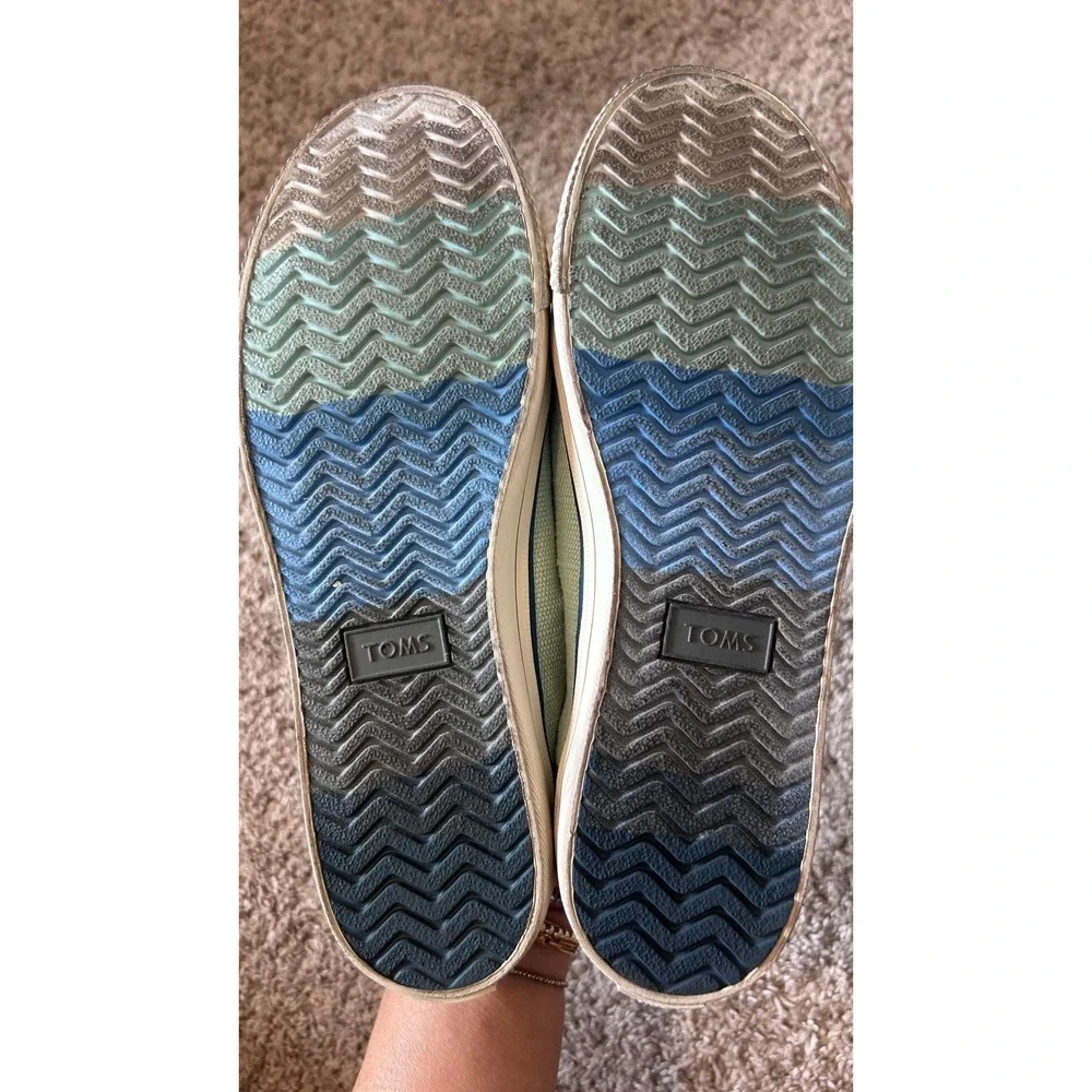 TOMS Mint‎ Heritage Carmel Beach Seaside Dopamine Canvas Sneaker 9.5 Sneakers